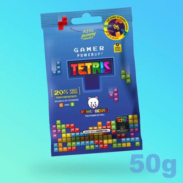 Powerbears Gamer PowerUp Tetris Gummies – Fruit-Flavored Energy Candy, 50g - Image 3