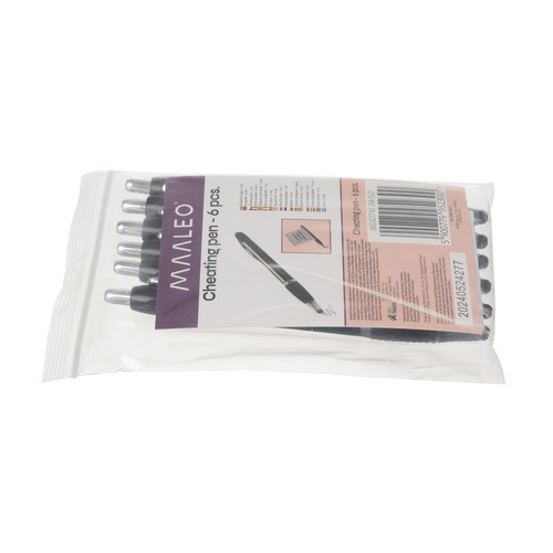 Set of 6 Pens with Retractable Note Paper Cheat Book – 3 Blue + 3 Black (WNDR24277) - Image 13