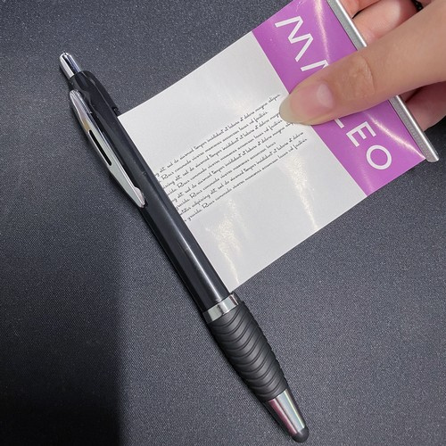 Set of 6 Pens with Retractable Note Paper Cheat Book – 3 Blue + 3 Black (WNDR24277) - Image 2