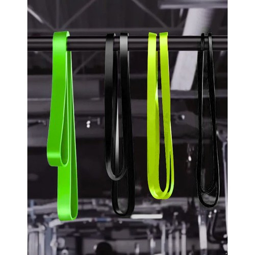 Set of Thick Exercise Bands with Door Holder – 4 Resistance Levels (WNDR24305) - Image 3
