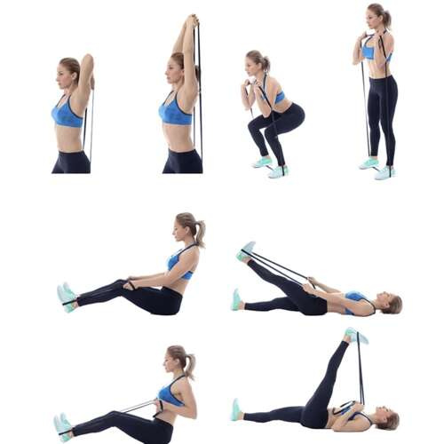 Set of Thick Exercise Bands with Door Holder – 4 Resistance Levels (WNDR24305) - Image 16