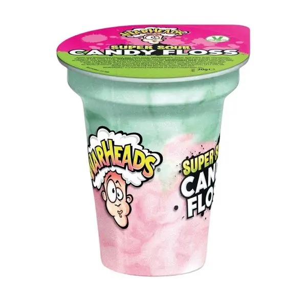 Warheads Super Sour Candy Floss – Apple & Watermelon Flavored Cotton Candy, 20g - Image 3