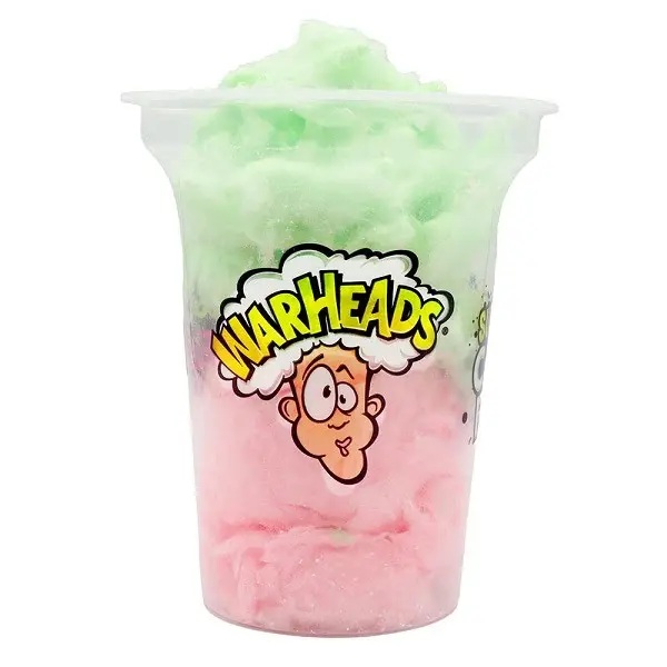 Warheads Super Sour Candy Floss – Apple & Watermelon Flavored Cotton Candy, 20g - Image 2