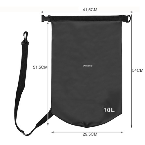 Waterproof Bag 10L – Black – Compact & Durable Dry Sack for Outdoor Activities (WNDR23565) - Image 2