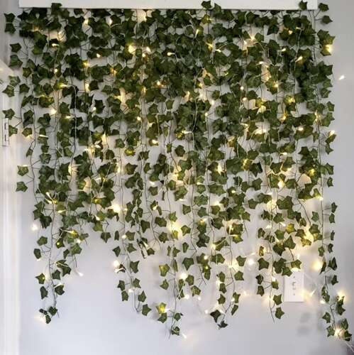 Natural Look Artificial Ivy with LED Backlight – 25 m, 960 Leaves (WNDR24538) - Image 3