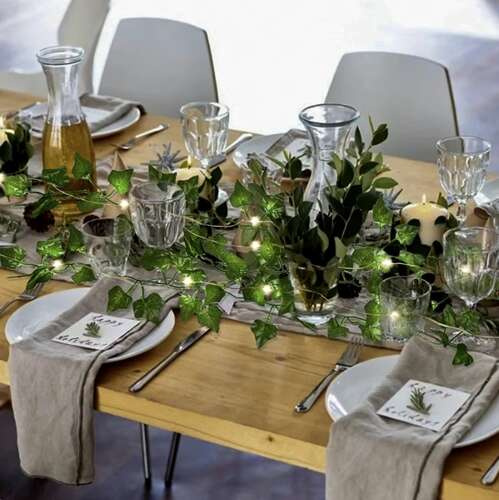 Natural Look Artificial Ivy with LED Backlight – 25 m, 960 Leaves (WNDR24538) - Image 6