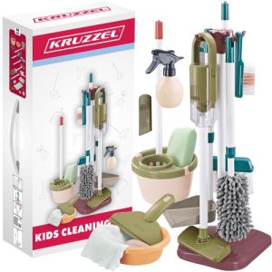 Interactive Kids Cleaning Set – 15in1 Toy Vacuum and Realistic Household Accessories (WNDR24813)