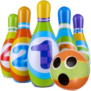 Kids Bowling Set – Colorful Soft Foam Pins and Ball (WNDR24900)
