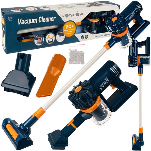 Kids’ Upright Vacuum Cleaner Toy – Cleaning Playset with Sounds and Accessories (WNDR23544)