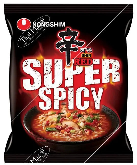 Nongshim Instant Noodles Shin Red Super Spicy – 120g - Image 2
