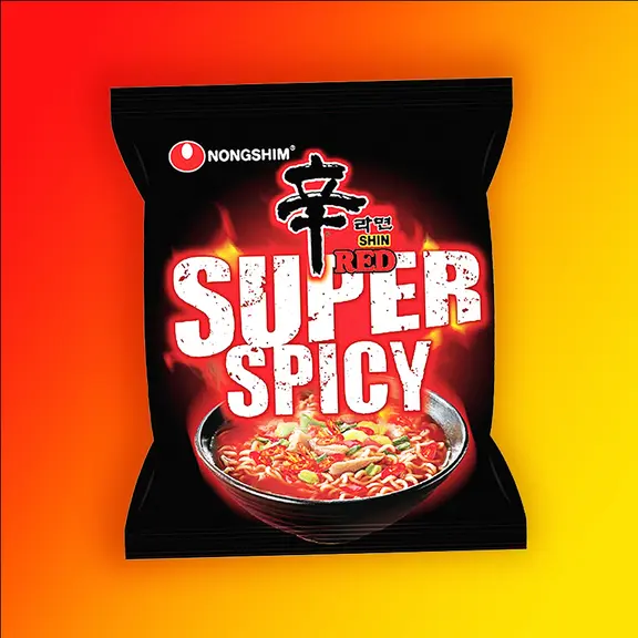 Nongshim Instant Noodles Shin Red Super Spicy – 120g