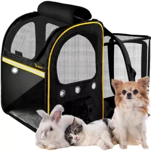 Pet Carrier Backpack with Expandable Space – Safe and Comfortable (WNDR23185)