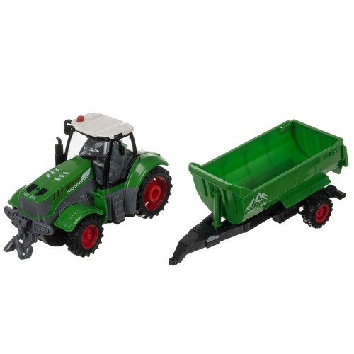 Remote Controlled Toy Tractor with Trailer – Functional Tipping Trailer and LED Lights (WNDR24850) - Image 6