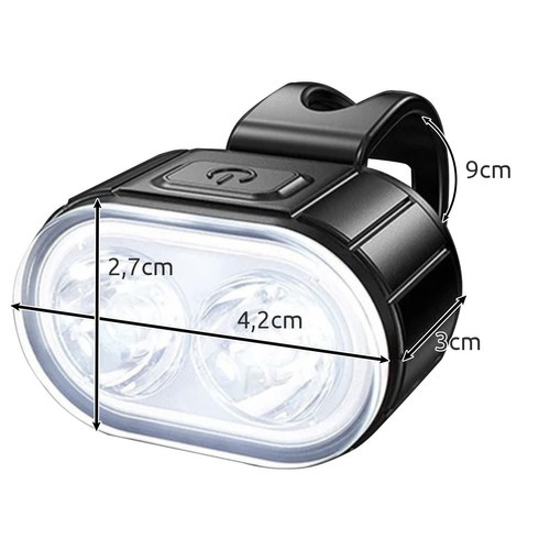 Trizand Bicycle Lamp Front & Rear LED Light Set – USB (WNDR24003) - Image 12