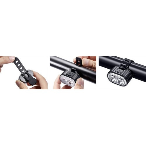 Trizand Bicycle Lamp Front & Rear LED Light Set – USB (WNDR24003) - Image 6