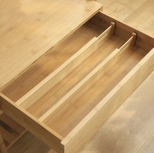 Natural Bamboo Adjustable Drawer Dividers – Set of 4 (WNDR25633) - Image 6