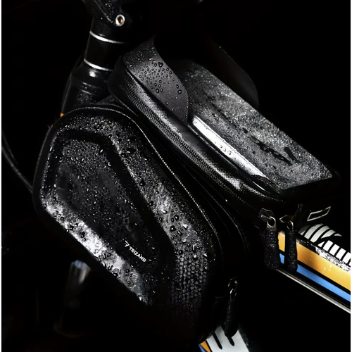Waterproof Bike Phone Bag with Touch Panel – Frame-Mounted, 2 Side Pockets (WNDR25378) - Image 6