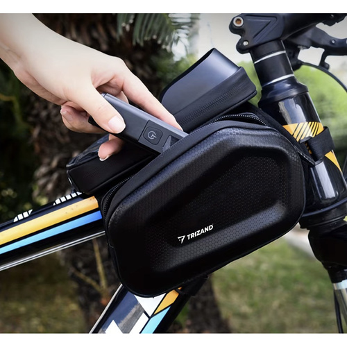 Waterproof Bike Phone Bag with Touch Panel – Frame-Mounted, 2 Side Pockets (WNDR25378) - Image 7