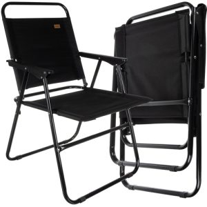 Folding Camping & Fishing Chair – Heavy-Duty Outdoor Chair with Armrests (WNDR25470)