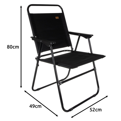 Folding Camping & Fishing Chair – Heavy-Duty Outdoor Chair with Armrests (WNDR25470) - Image 9