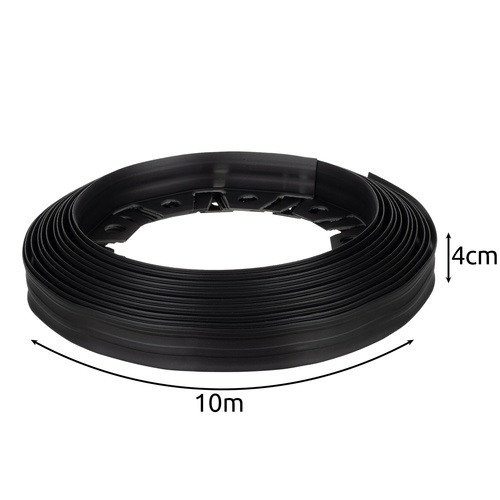Flexible Garden Lawn Edge – 10m Black Border with 20 Mounting Pegs (WNDR24561) - Image 15