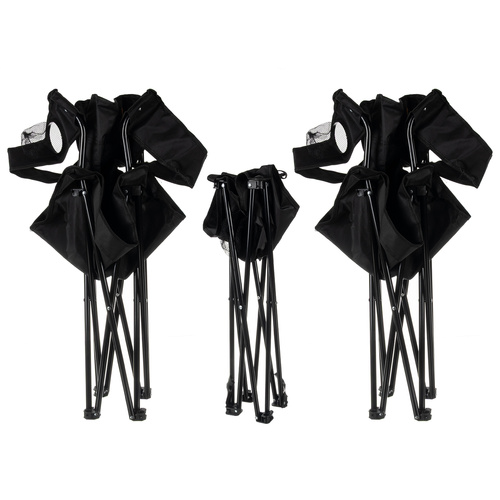 2 Folding Fishing Chairs + Camping Table Set (WNDR25468) - Image 9