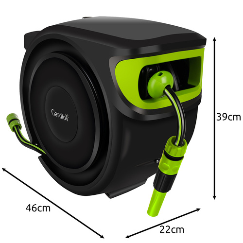 25m Automatic Garden Hose Reel with Wall Mount (WNDR25509) - Image 9