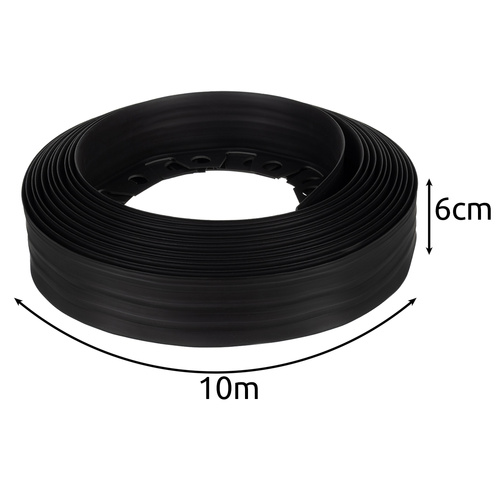 Flexible Garden Lawn Edge – 6cm x 10m Black with 20 Pegs (WNDR24562) - Image 12