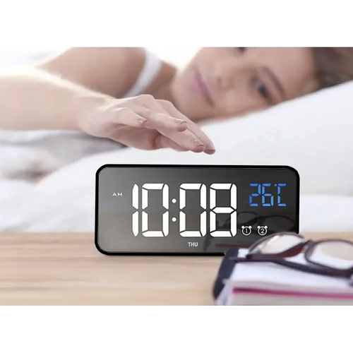 Multifunctional LED Alarm Clock - USB & Battery Powered (WNDR24736) - Image 3