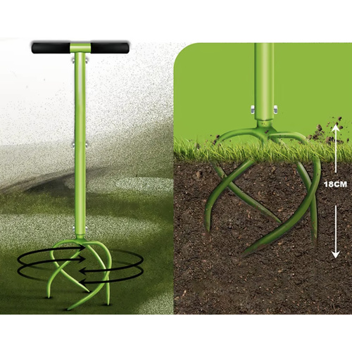 Manual Garden Cultivator & Soil Aerator – Adjustable Handle Tiller Tool for Loosening (WNDR25319) - Image 2