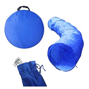 Maxxpro Dog Agility Tunnel – 3m - 6 Pegs for Secure Ground Attachment (EDC)