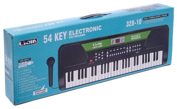 54-Key Electronic Keyboard for Kids with Microphone, Sheet Music Stand & LED Display - Image 3