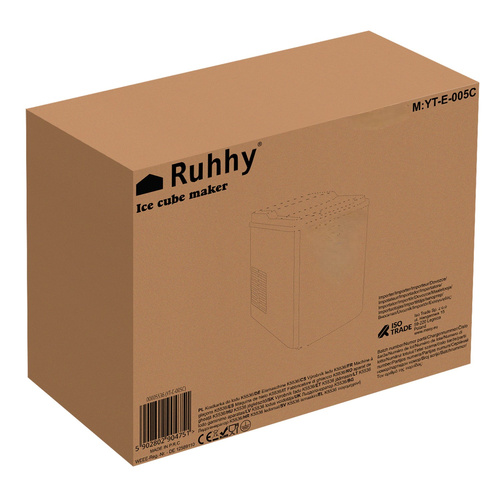 RUHHY Ice Maker 12kg/24h - Home Ice Cube Machine with Timer, Display and 2 Cube Sizes (WNDR25565) - Image 16