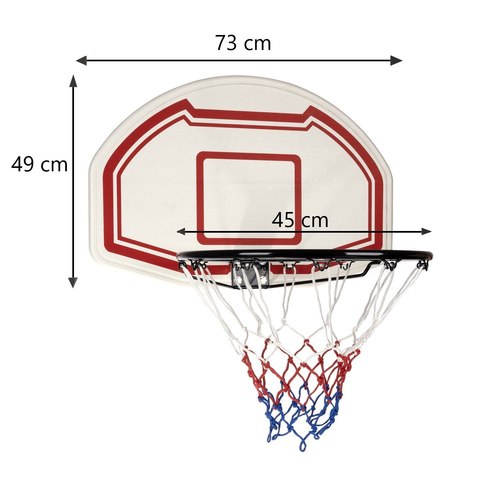 TRIZAND Hanging Basketball Hoop Set - 73x49 cm Backboard + 45 cm Rim - Door Mount (WNDR24335) - Image 8