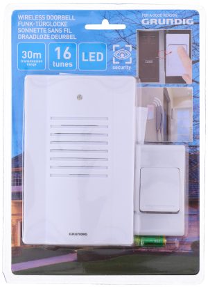 Wireless Doorbell with LED & 16 Chimes – Long-Range Home Alert System (EDC)