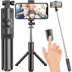 2in1 Selfie Stick & Tripod with Bluetooth Remote(WNDR23518)