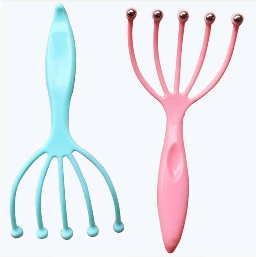 Ergonomic Five-Finger Head Massager – Relaxing Scalp Stimulator for Stress Relief (EDC)