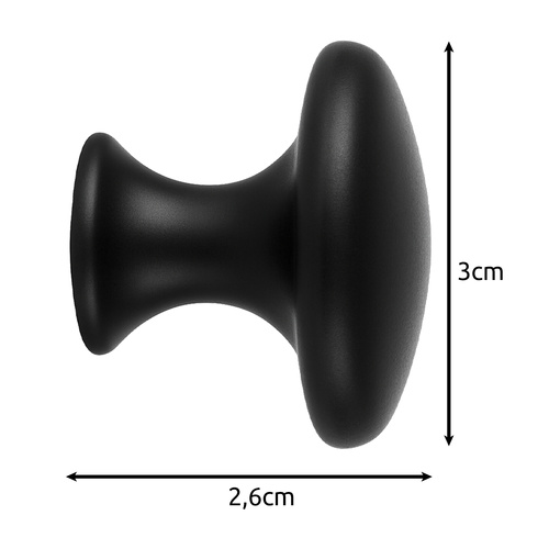 RUHHY Furniture Handle Knobs – 10pcs 30mm Matte Black Knobs for Cabinets and Drawers (WNDR25679) - Image 12