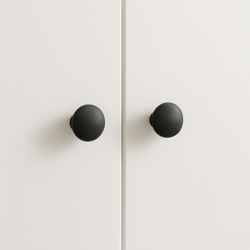 RUHHY Furniture Handle Knobs – 10pcs 30mm Matte Black Knobs for Cabinets and Drawers (WNDR25679) - Image 4