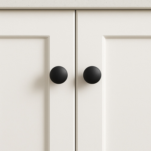RUHHY Furniture Handle Knobs – 10pcs 30mm Matte Black Knobs for Cabinets and Drawers (WNDR25679) - Image 5