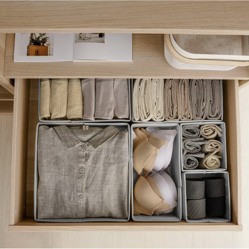 RUHHY Drawer Organizer for Underwear, Socks, and Accessories – Complete Set of 6 Containers (WNDR25764) - Image 6