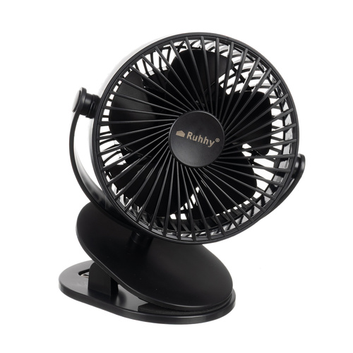 Wireless Clip Fan with USB-C Charging – 3-in-1 Desk & Portable Fan by RUHHY - Black (WNDR25567) - Image 7