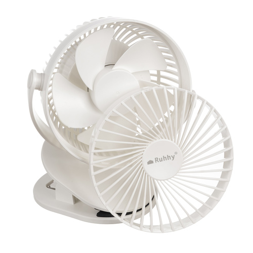 Wireless Clip Fan with USB-C Charging – 3-in-1 White Desk & Portable Fan by RUHHY (WNDR25566) - Image 5