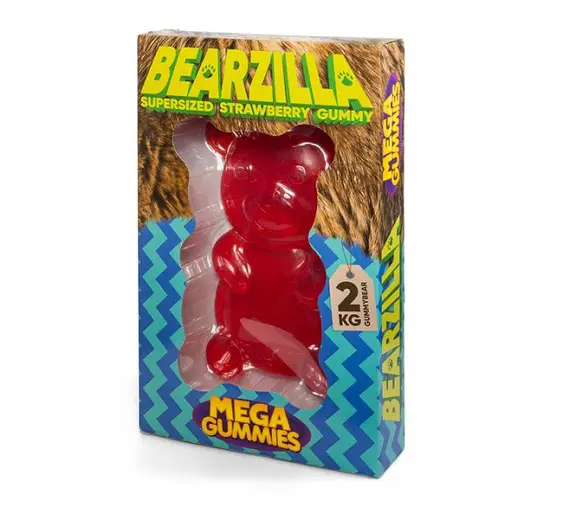 Mega Gummies Bearzilla – Giant Strawberry Flavored Gummy Bear - 2kg