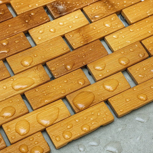 RUHHY Bamboo Bathroom Mat 80x50 cm | Waterproof, Anti-Slip Shower Rug (WNDR26048) - Image 2