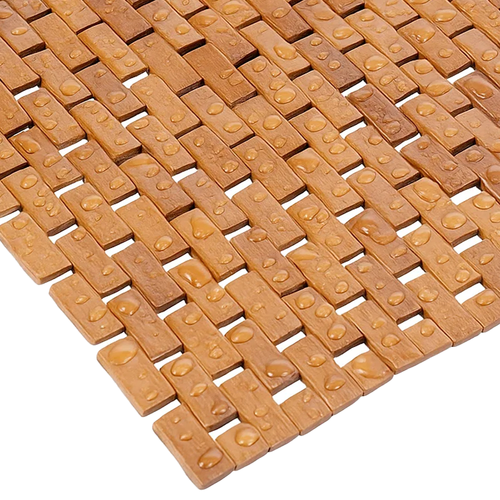 RUHHY Bamboo Bathroom Mat 80x50 cm | Waterproof, Anti-Slip Shower Rug (WNDR26048) - Image 7