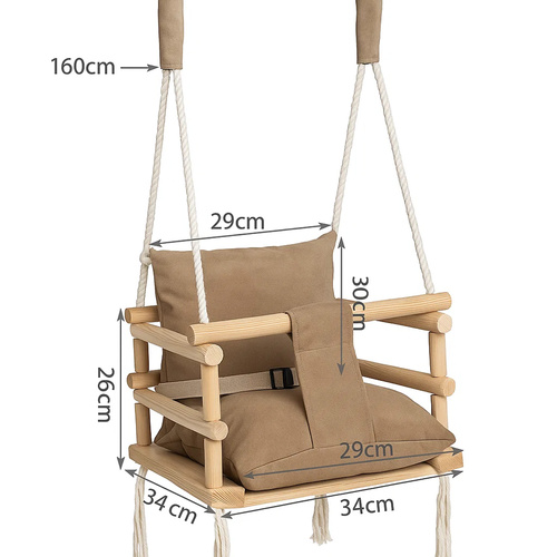 Children's Indoor Swing – Safe & Stylish Hanging Seat – KRUZZEL (WNDR26685) - Image 5
