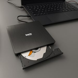 IZOXIS External CD/DVD-RW Drive – USB 3.0 Burner & Player for Laptop, Mac & PC (WNDR26083)