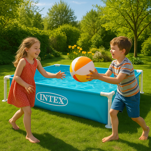 INTEX 57173 Children’s Frame Pool – 122 x 122 x 30 cm | 342L Garden Splash Pool (WNDR25168) - Image 2