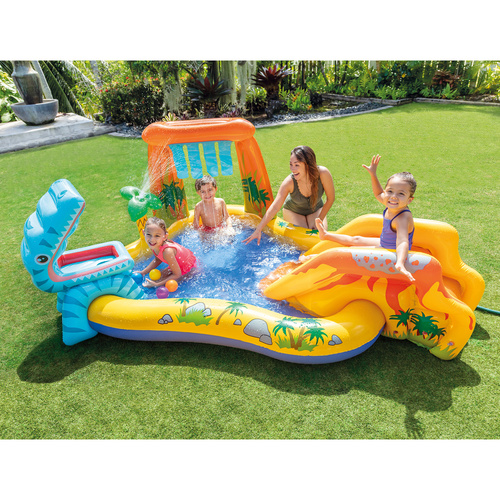 Intex 57444 Water Playground – 5 in 1 Pool, Slide, Fountain, Water Curtain & Basketball (WNDR25167) - Image 2